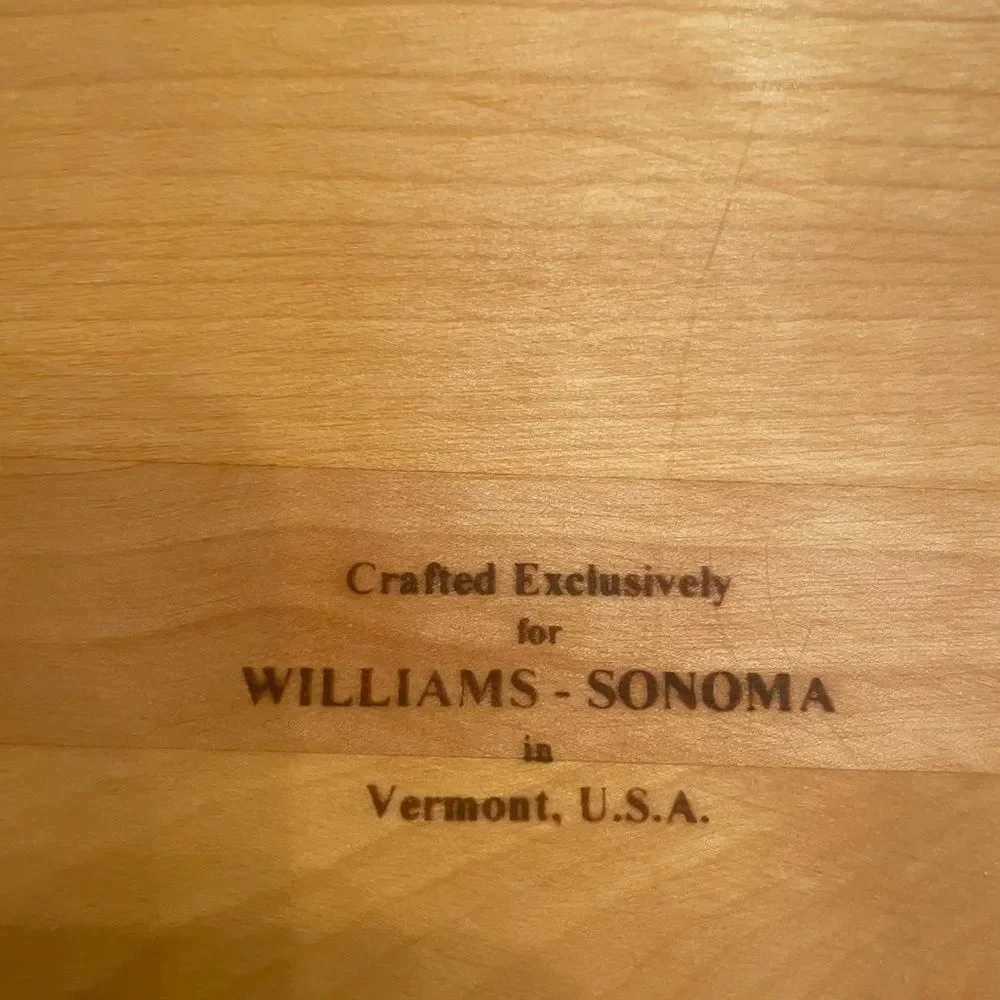 Williams Sonoma Large Birch Wood Chip and Dip Bowl